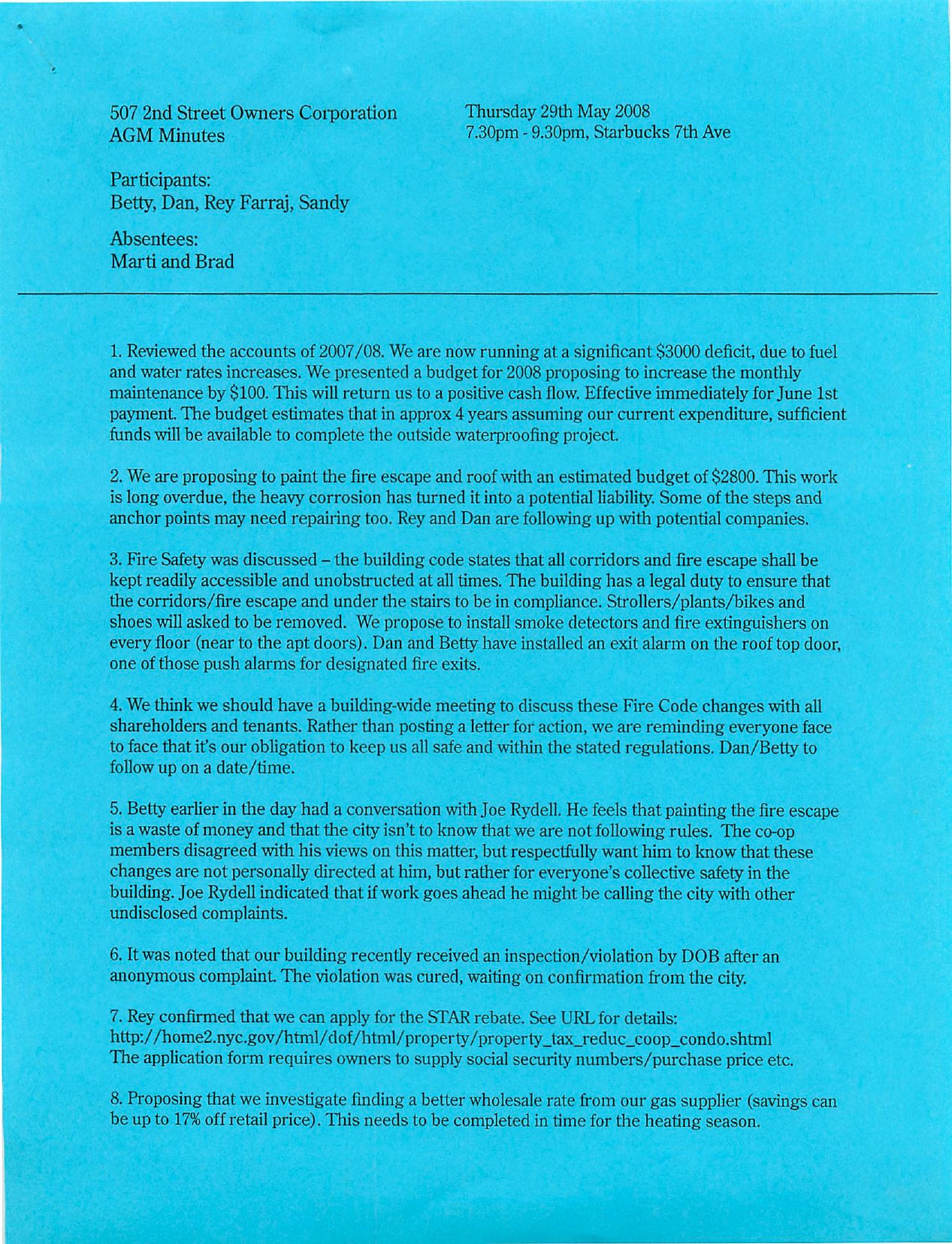 AGM Minutes 2008